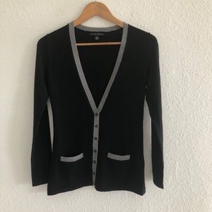 Banana Republic Black Merino Wool Cardigan…
